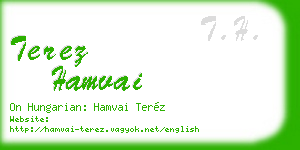 terez hamvai business card